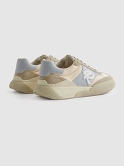 Reiss Blue Casper Leather Colourblock Running Trainers - Image 3 of 5