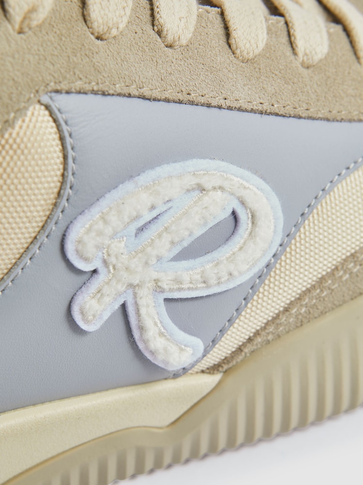 Reiss Blue Casper Leather Colourblock Running Trainers - Image 5 of 5