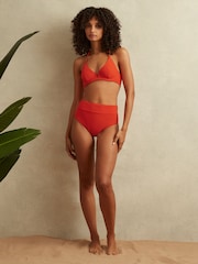 Reiss Red Annie High Rise Bikini Bottoms - Image 3 of 5