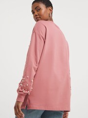 JD Williams Pink Rose Beaded Sweater - Image 2 of 4