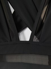 Reiss Black Harper Cross-Back Mesh Swimsuit - Image 6 of 6