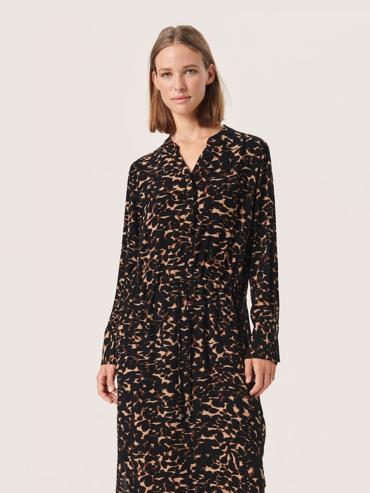 Soaked in Luxury Zaya Drawstring Waist Midi Dress - Image 1 of 3