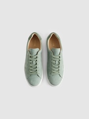 Reiss Sage Finley Nubuck Leather Lace-Up Trainers - Image 3 of 5