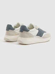 Reiss Airforce Blue Emmett Leather Suede Running Trainers - Image 3 of 5