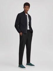 Reiss Seafoam Finley Nubuck Leather Lace-Up Trainers - Image 2 of 5