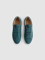 Reiss Seafoam Finley Nubuck Leather Lace-Up Trainers - Image 3 of 5