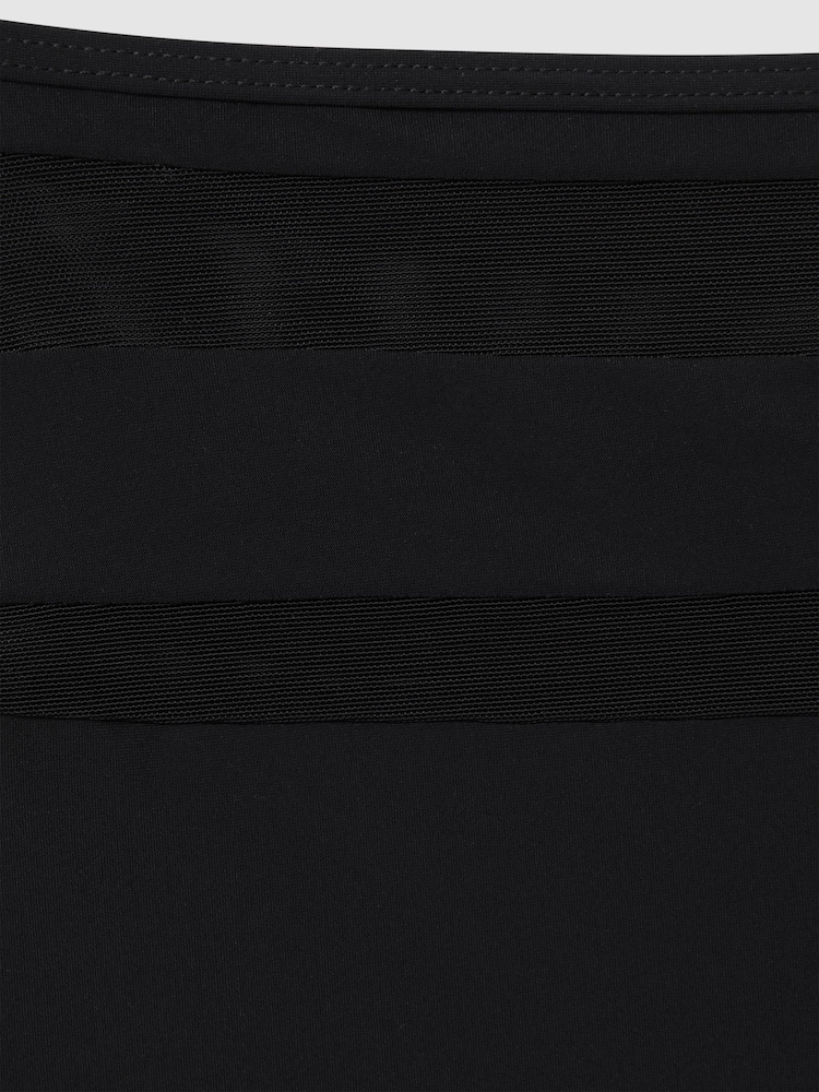 Reiss Black Jemma High Rise Mesh Bikini Bottoms - Image 5 of 5
