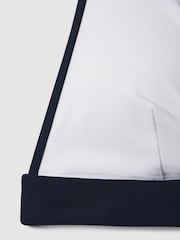 Reiss Navy/White Jessica Wide Strap Bikini Top - Image 5 of 5