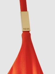 Reiss Red Aubrey Underwired Tie Back Bikini Top - Image 6 of 6