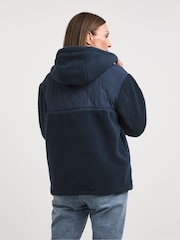 JD Williams Blue Hybrid Zip Through Pullover Hoodie - Image 2 of 3