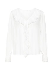 Cream Hania V-Neck Pilgrim Collar White Blouse - Image 2 of 3