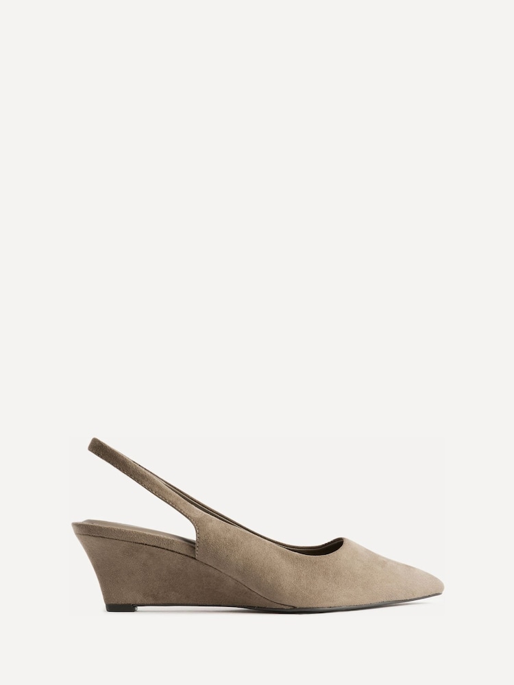 Linzi Natural Janelle Wedge Court Heels - Image 2 of 5 Linzi Natural Janelle Wedge Court Heels - Image 2 of 5
