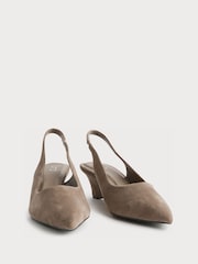 Linzi Natural Janelle Wedge Court Heels - Image 3 of 5