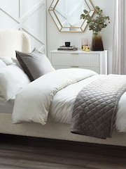 Julian Bowen Ivory Eden Bouclé Bed - Image 1 of 6