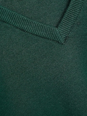Green Knitted V-Neck School Jumper (3-16yrs) - Image 12 of 12