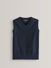 Navy School Tank Top (3-16yrs) - Image 1 of 4