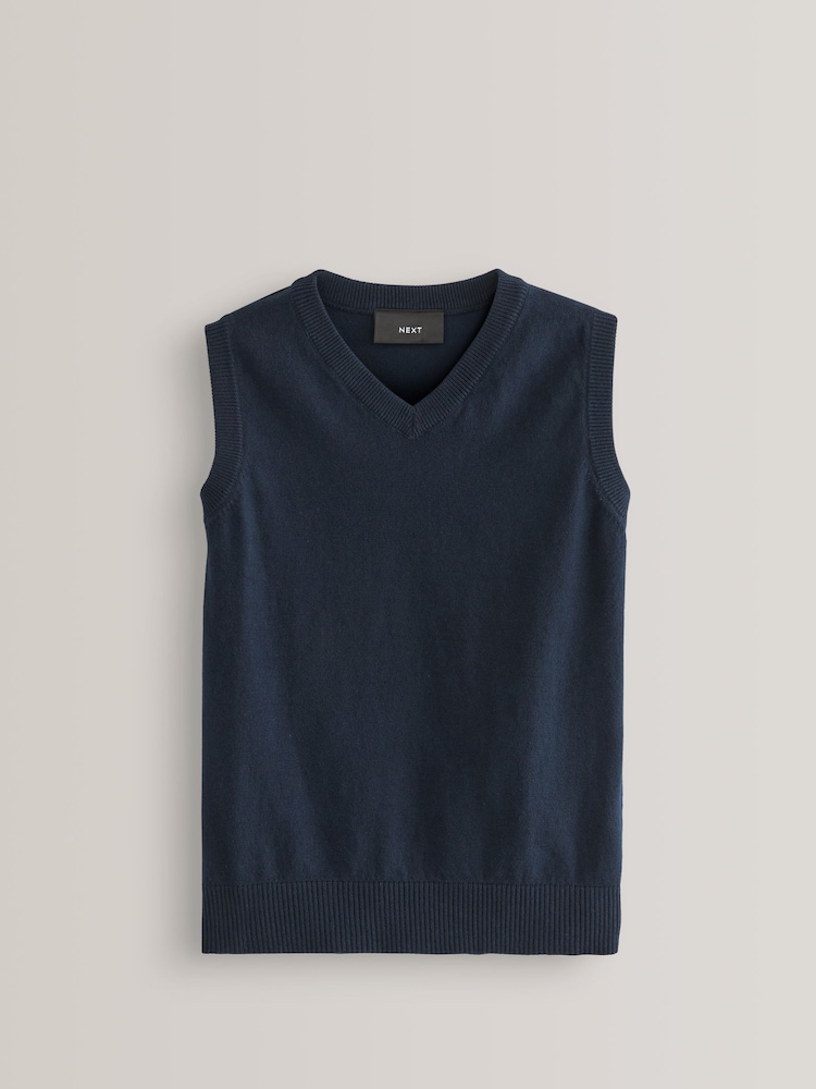 Navy School Tank Top (3-16yrs) - Image 1 of 4