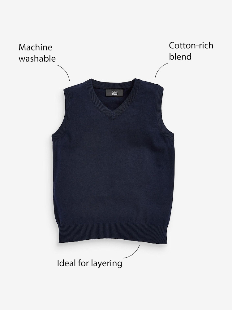Navy School Tank Top (3-16yrs) - Image 4 of 4
