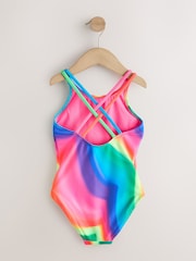 Bright Rainbow Double Strap Swimsuit (3-16yrs) - Image 2 of 4