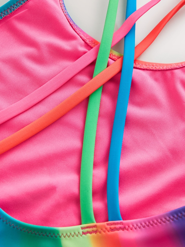 Bright Rainbow Double Strap Swimsuit (3-16yrs) - Image 4 of 4 Bright Rainbow Double Strap Swimsuit (3-16yrs) - Image 4 of 4