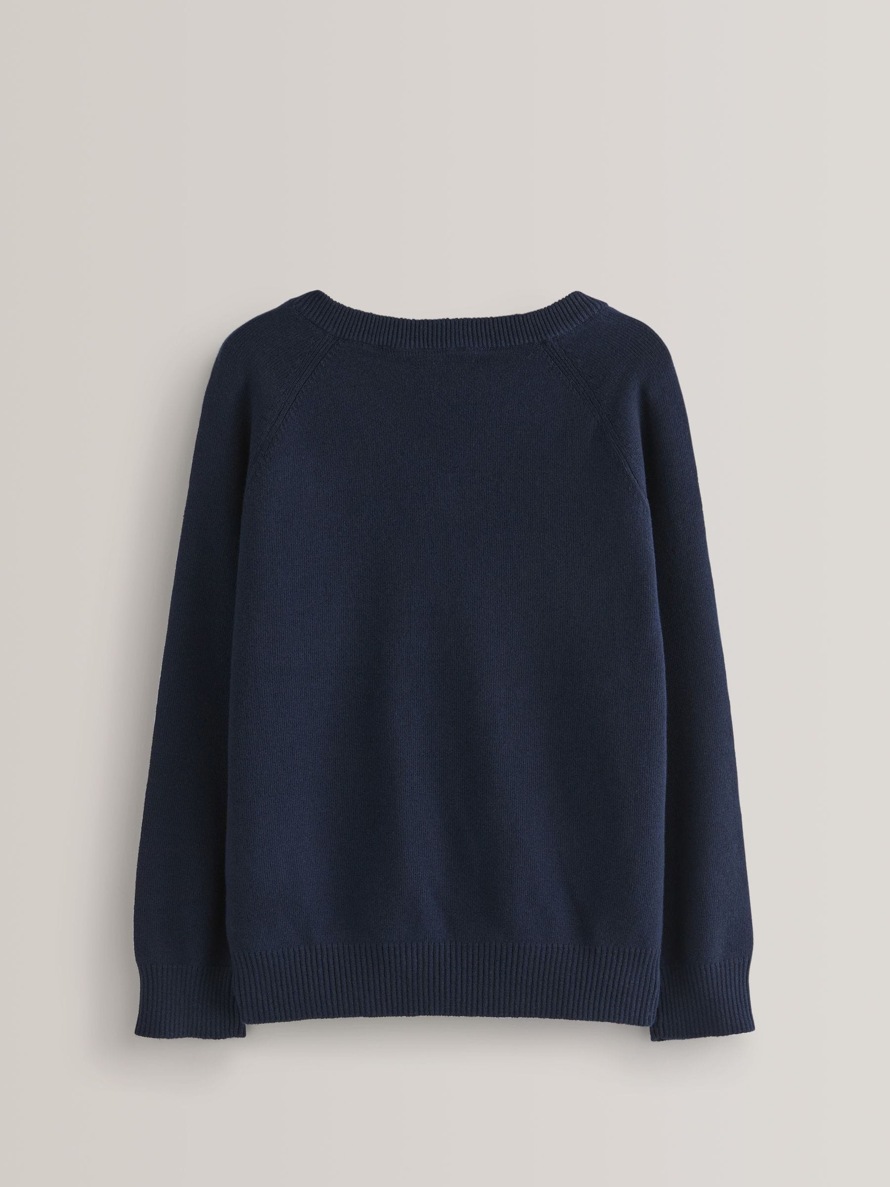 Buy Navy Blue Knitted V-Neck School Jumper (3-16yrs) from Next USA