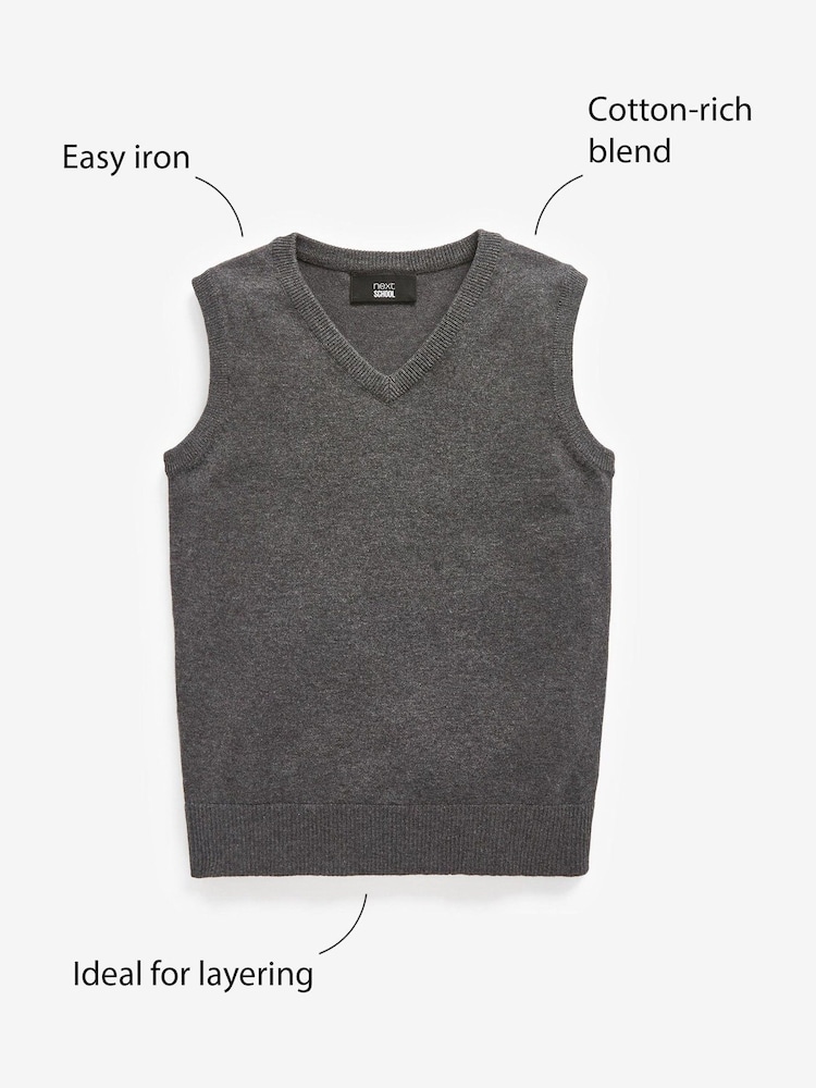 Grey School Tank Top (3-16yrs) - Image 4 of 6