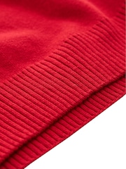 Red Knitted V-Neck School Jumper (3-16yrs) - Image 11 of 11