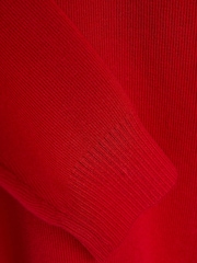 Red Knitted V-Neck School Jumper (3-16yrs) - Image 5 of 7