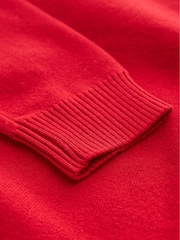 Red Knitted V-Neck School Jumper (3-16yrs) - Image 6 of 7