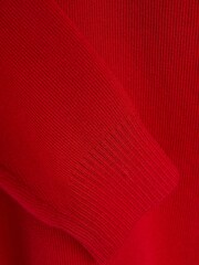 Red Knitted V-Neck School Jumper (3-16yrs) - Image 9 of 11