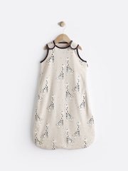 Beige Mono Giraffe 1 Tog  Baby 100% Cotton Sleep Bag - Image 1 of 11