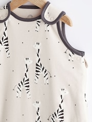 Beige Mono Giraffe 1 Tog  Baby 100% Cotton Sleep Bag - Image 6 of 11