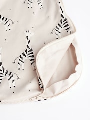 Beige Mono Giraffe 1 Tog  Baby 100% Cotton Sleep Bag - Image 8 of 11