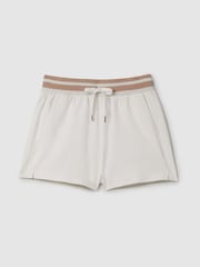 Reiss Lexi short met strepen en tailleband met trekkoord - Image 2 of 6