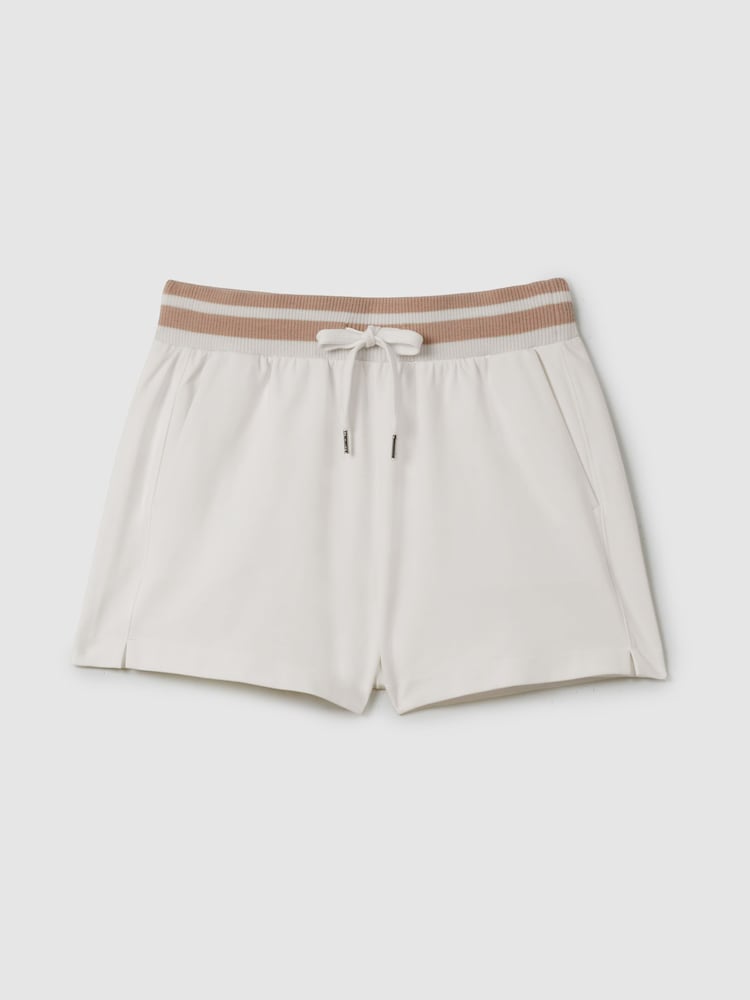 Reiss Lexi short met strepen en tailleband met trekkoord - Image 2 of 6