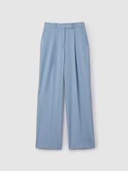 Reiss Blue June Wide Leg Suit Trousers with TENCEL™ Fibers - Image 2 of 5