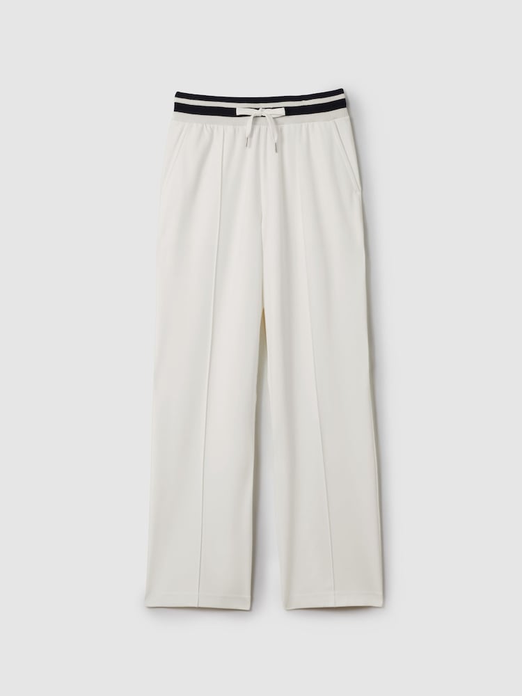 Reiss Navy/Ivory Lexi Striped Drawstring Waistband Joggers - Image 2 of 6