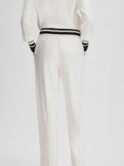 Reiss Navy/Ivory Lexi Striped Drawstring Waistband Joggers - Image 5 of 6