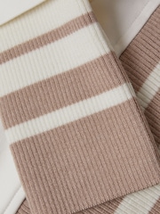 Reiss Mink/Ivory Lexi Striped Trim Hoodie - Image 6 of 6