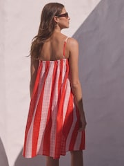 Rot/Pink gestreift - Bandeau-Minikleid - Bild 3 von 7
