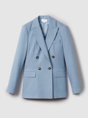 Reiss Blue June Double Breasted Suit Blazer with TENCEL™ Fibers - Image 2 of 6
