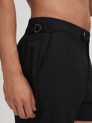 Reiss Black Sun Side Adjuster Swim Shorts - Image 4 of 6