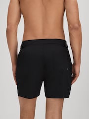 Reiss Black Sun Side Adjuster Swim Shorts - Image 5 of 6