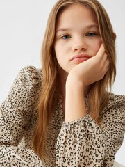 Mango Nude Girls Cotton Blend Long Sleeved Top - Image 3 of 6