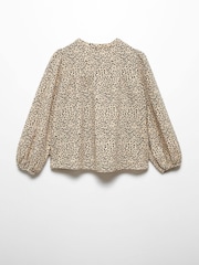 Mango Nude Girls Cotton Blend Long Sleeved Top - Image 5 of 6