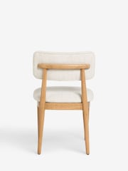 Set of 2 Smart Boucle Oyster Light Natural Wrenley Light Wood Leg Dining Chairs - Image 7 of 9