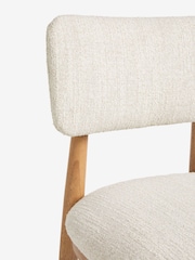 Set of 2 Smart Boucle Oyster Light Natural Wrenley Light Wood Leg Dining Chairs - Image 8 of 9