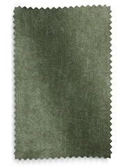 Set of 2 Relaxed Chenille Dark Green Wrenley Dark Wood Leg Dining Chairs - Image 9 of 9