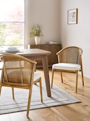 Tweedy Plain Light Natural Reuben Dining Chair - Image 1 of 8
