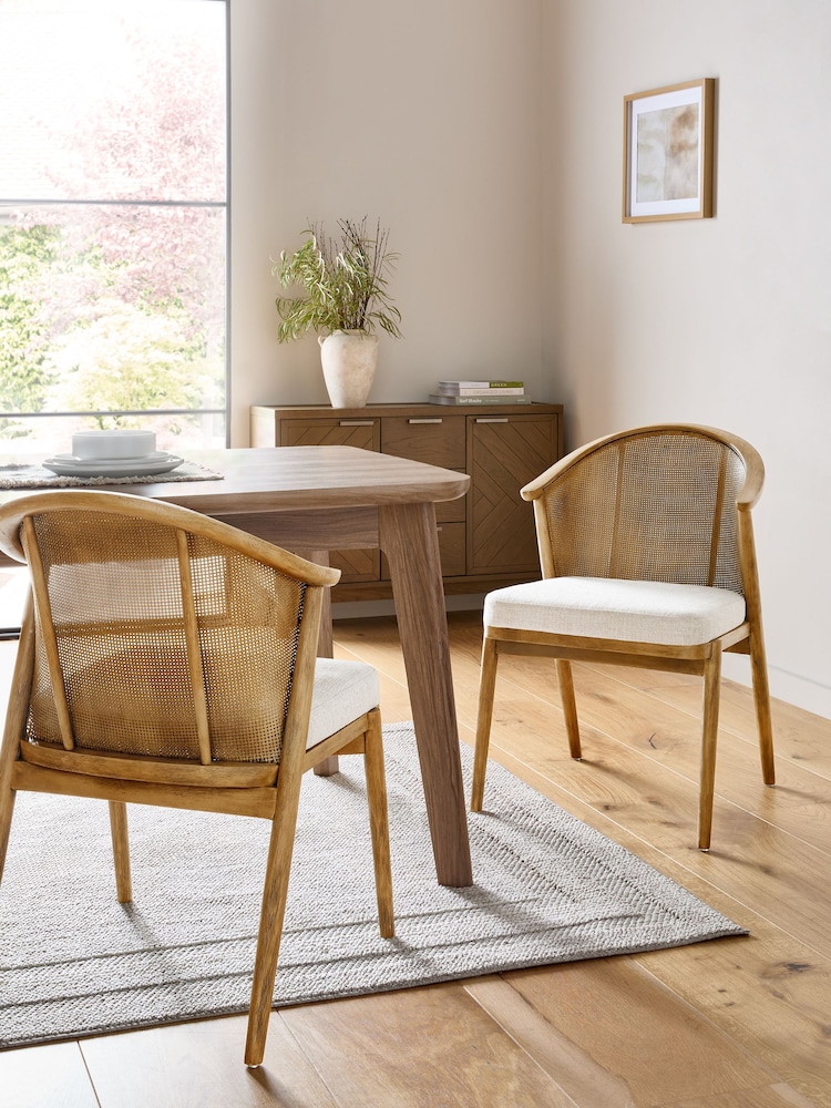 Tweedy Plain Light Natural Reuben Dining Chair - Image 1 of 8